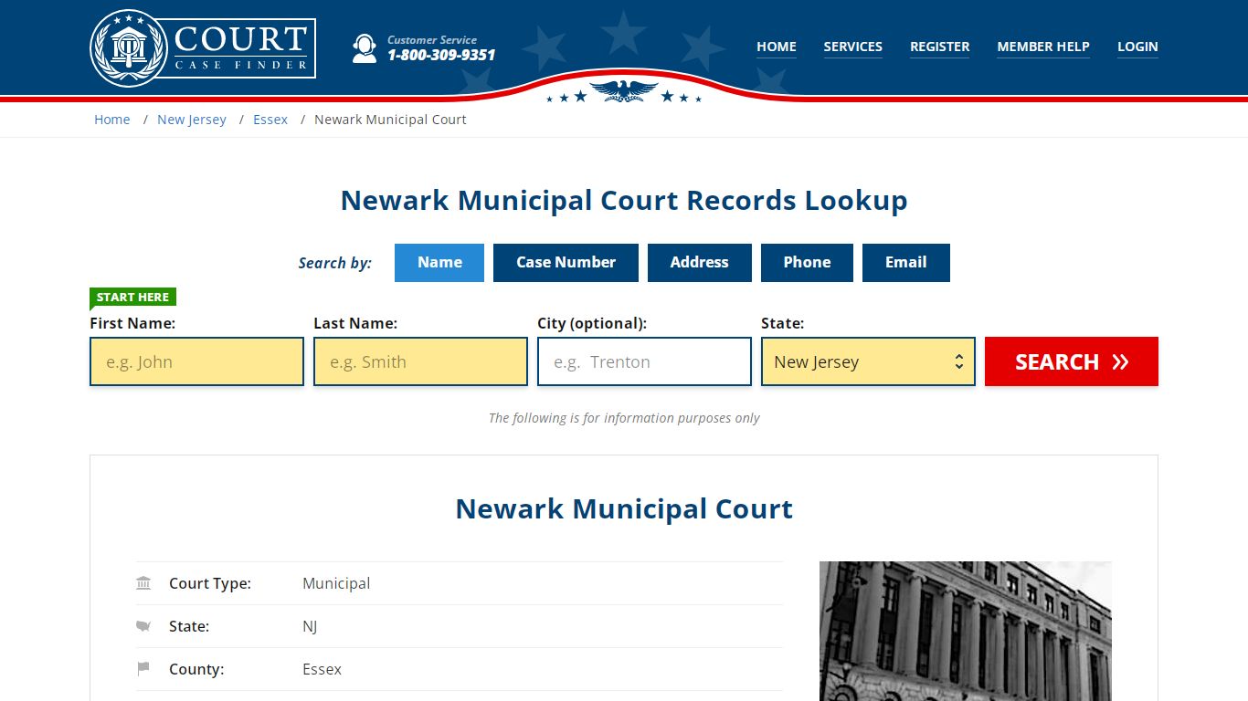 Newark Municipal Court Records Lookup - CourtCaseFinder.com